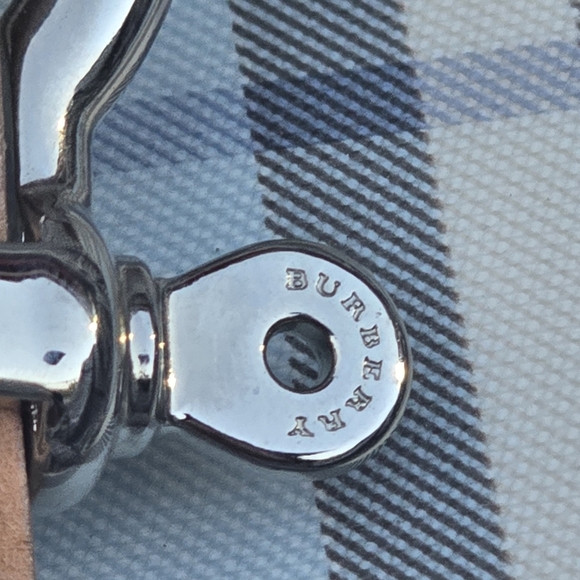 House Check Shoulder Bag Blue Burberry Purse - Picture 3 of 13